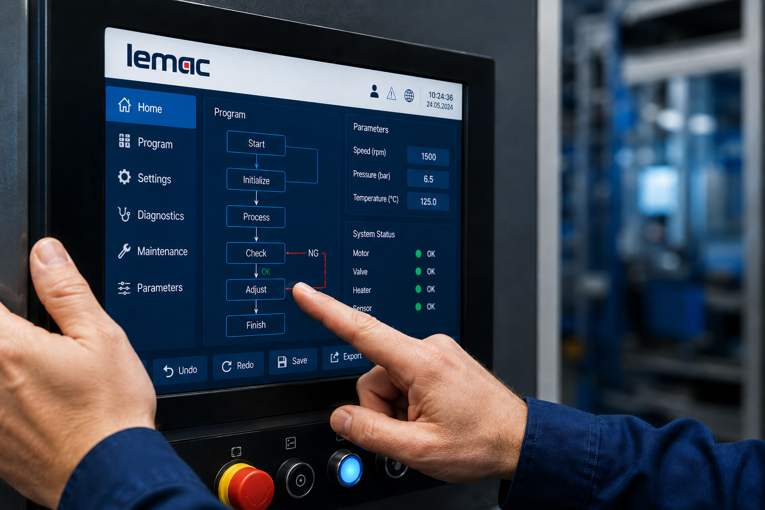 PLC control panel programming
